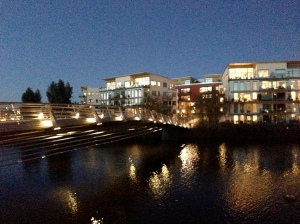 Hammarby Sjostad, Stockholm on a cold evening in November.